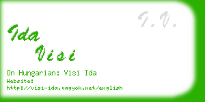 ida visi business card